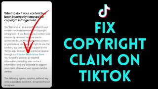 How to Fix Copyright Claim on Tiktok (2024) | Tiktok Tutorial