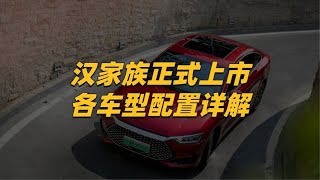 汉家族正式上市：各车型配置详解，DM-i和EV车型谁更香？【一路向北BYD】