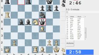 Chess World.net: LIVE Blitz #1768 vs Zil (IM) 2254 - Sicilian: Canal-Sokolsky (B51) (Chessworld.net)