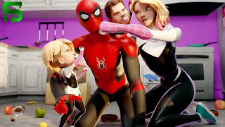 Spider-Gwen & Spider-Man's FAMILY LIFE.. Fortnite Movie