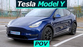 [POV] 2021 Tesla Model Y LR POV Ride "Exterior, Interior, Sounds, Acceleration and Fuel Economy"