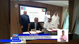Suscriben Cuba y Emiratos Árabes Unidos Memorándum de Entendimiento para cooperación