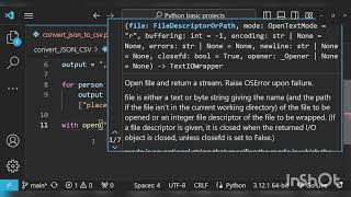 converting json file to csv file using python