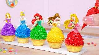 Disney Princess Cake 🌸 How To Make 5 Beautiful Miniature Princess Cake Step By Step🍰Mini Cakes Ideas