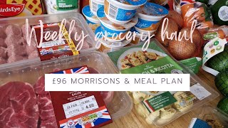 Large Morrisons Grocery haul + Meal plan | Family of 5