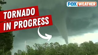Storm Tracker Captures Missouri Tornado Sending Debris Into The Air