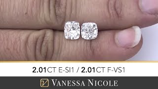 Cushion Diamond Size Comparison | Both 2.01ct Cushion Cuts That Look VERY Different