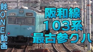 【関西で最も古いクハ103】阪和線を走る103系 クハ103-115/116[色褪せすごい]