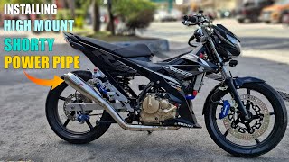 INSTALLING HIGH MOUNT SHORTY POWER PIPE | RAIDER 150 FI | KAMBYO MOTO