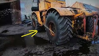 Почему опытные трактористы заливают воду в колёса ?