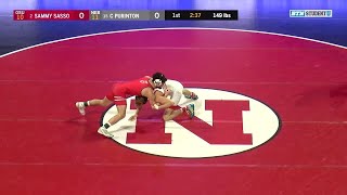 149 LBS: #2 Sammy Sasso (Ohio State) vs. Collin Purinton (Nebraska) | 2020 B1G Wrestling