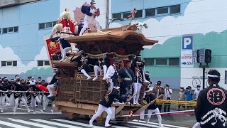 令和三年 岸和田だんじり祭り 本宮/沼天神宮入り/午後の駅前