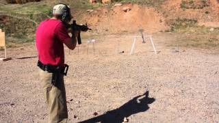 Turning a MGM Targets steel double spinner  with a 25 shot 22lr magazine