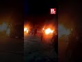 two tgsrtc buses gutted in fire at kushaiguda bus depot telangana