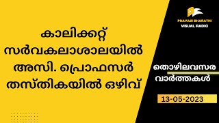 കാലിക്കറ്റ് സര്‍വകലാശാലയിൽ അസി. പ്രൊഫസര്‍ തസ്തികയിൽ ഒഴിവ്