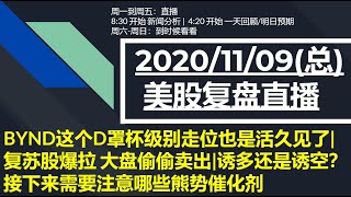 美股直播11/09 (总) BYND这个D罩杯级别走位也是活久见了|复苏股爆拉 大盘偷偷卖出|诱多还是诱空？接下来需要注意哪些熊势催化剂