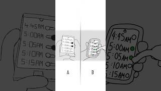 MORNING ALARMS A vs B (Animation Meme) #shorts