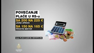 Vlada RS-a obećala povećanje plata