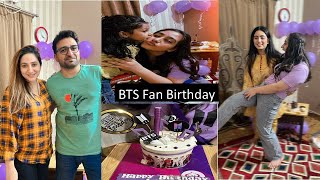BTS Fan Ki Birthday  :) || Iman and Moazzam || Vlog#157