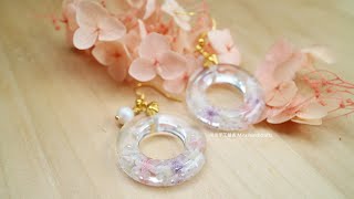 お花のイヤリング  Mira handicrafts-[UVレジン] 