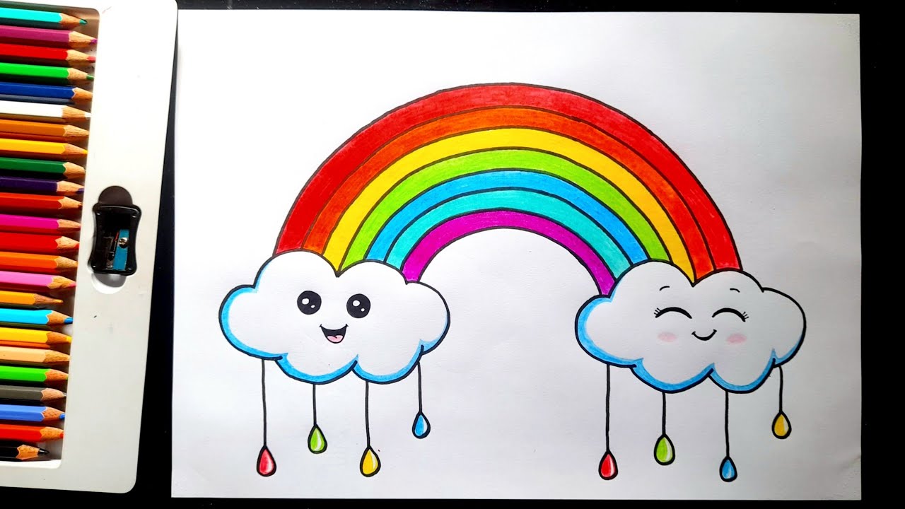 How To Draw Rainbow | How To Draw Colour Rainbow 🌈| Rainbow Drawing ...