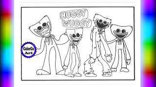 4 versions Huggy Wuggy/Huggy Wuggy coloring pages /art /if found - Dead of Night (VIP) [NCS Release]