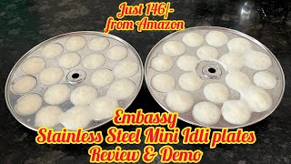 தூதரகம் துருப்பிடிக்காத ஸ்டீல் மினி இட்லி தட்டுகள் | Amazon Mini Idli plates Review \u0026 Demo | மினி இட்லி தட்டுகள்