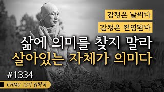 ☯ 1334일 수행 | 삶에 의미를 찾지 말라, 살아있는 자체가 의미다 ✔감정은 날씨다 ✔감정은 전염된다 + 절운동 + 좌선&확언명상(필사Day76) ▶[12기 입학식] CHMU