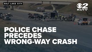 Police chase precedes wrong-way crash on I-80