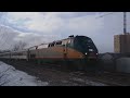 engine 902 leads via rail 76 into london ontario at ridout street on january 16 2019.