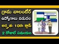 AP Grama/Ward Volunteer Jobs Recruitment Notification 2020 details in Telugu