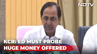 KCR Presents Videos To Back MLA Poaching Charges Against BJP