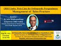 OREF India: Management of Talus Fracture: Dr. John Mukhopadhaya