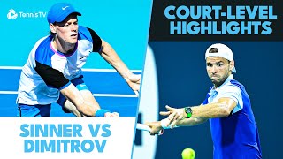 Jannik Sinner vs Grigor Dimitrov Court-Level Highlights | Miami Final 2024