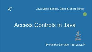 Access Control In Java - Java Made Simple, Clear & Short