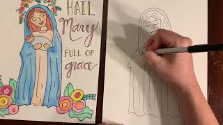 Mary Guided Drawing