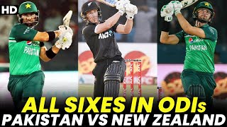 All Sixes in ODI Series Between Pakistan \u0026 New Zealand 2023 | PCB | M2B2A