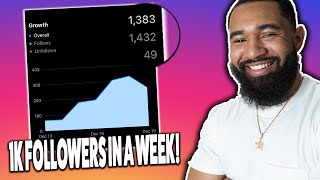 How To Grow 1000 Followers In A Week on instagram | how to gain instagram followers organically 2022