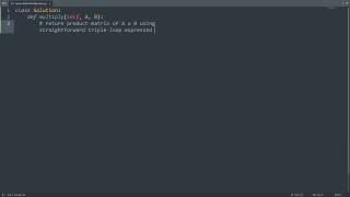 Leetcode 311. Sparse Matrix Multiplication in Python | Python Leetcode | Python Coding Tutorial