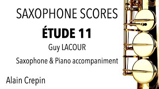 ÉTUDE 11 - 50 Études Faciles et Progressives, Guy LACOUR - Saxophone \u0026 Piano accompaniment