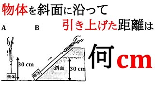 【仕事とエネルギー】物体を斜面にそって引き上げるときの仕事を求める！【中3物理】