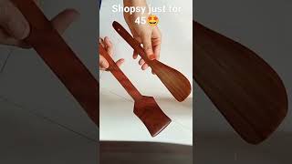 wooden spoons🥄for just 45 only🤩#shopsy # shopping #onlinshopping #flipkart #woodenspoon #haul