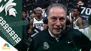 Emotional Tom Izzo reflects on meaningful 700th win at Michigan State | NBC Spor
