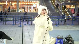 唯織さん「木綿のハンカチーフ(太田裕美)」歌舞伎町 Street Live 2025年2月7日【4K】