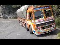 heavy load smokey truck in ghat section u0026 beautiful 12 wheelers