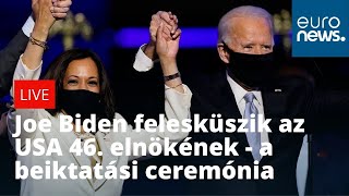 Joe Biden felesküszik az USA 46. elnökének - a beiktatási ceremónia