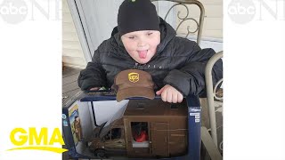 UPS drivers deliver a special surprise to their biggest fan l GMA