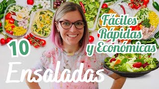 10 RECETAS DE ENSALADAS Fáciles y Económicas