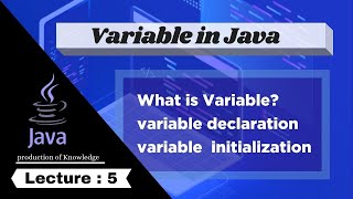 #Variable #Java_variable variable declertion and initilization in java (URDU/ HINDI) Lecture #5