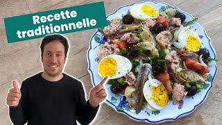 La VRAIE salade niçoise traditionnelle - Recette sans pommes de terre ni haricots verts